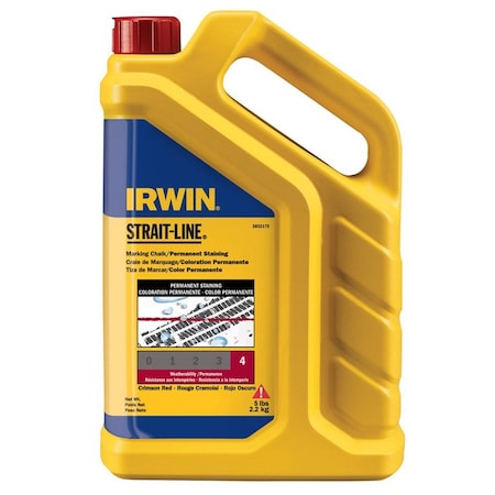 Irwin Irwin Strait-Line 4 lb Permanent Marking Chalk Crimson Red 1 pk 4935525